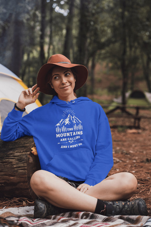 C & Win Sports The Mountains Are Calling Hoodie Royal / S - C & Win Sports
